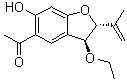 structure of CAS# 1015698-14-2, (-)-1-[(2R*,3S*)-3-乙氧基-2,3-二氢-6-羟基-2-(1-甲基乙烯基)-1-苯并呋喃-5-基]乙酮