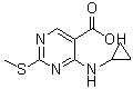 structure of CAS# 1015856-32-2, 4-(环丙基氨基)-2-(甲硫基)-5-嘧啶羧酸