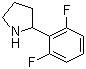 structure of CAS# 1016529-46-6, 2-(2,6-二氟苯基)吡咯烷