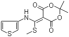 CAS 登录号：1016552-75-2, 2,2-二甲基-5-[(甲硫基)(3-噻吩氨基)亚甲基]-1,3-二恶烷-4,6-二酮