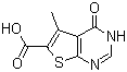 structure of CAS# 101667-97-4, 5-甲基-4-氧代-3,4-二氢噻吩并[2,3-d]嘧啶-6-甲酸