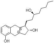 (1R,2R,3aS,9aS)-2,3,3a,4,9,9a-六氢-1-[(3S)-3-羟基辛基]-1H-苯并[f]茚-2,5-二醇分子结构 (CAS 101692-02-8)