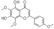 structure of CAS# 10176-66-6, 5,7-二羟基-6,8,4'-三甲氧基黄酮