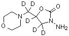 structure of CAS# 1017793-94-0, 3-Amino-5-(4-morpholinylmethyl-d<sub>2</sub>)-2-Oxazolidinone-4,4,5-d<sub>3</sub>