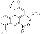 CAS # 10190-99-5, 8-Methoxy-6-nitrophenanthro[3,4-d]-1,3-dioxole-5-carboxylic acid sodium salt, Sodium aristolochate-I