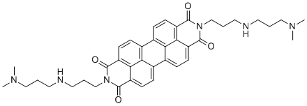structure of CAS# 1020180-01-1, 2,9-双(3-((3-(二甲基氨基)丙基)氨基)丙基)蒽并[2,1,9-def:6,5,10-d'e'f']二异喹啉-1,3,8,10(2H,9H)-四酮