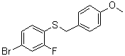 4-Bromo-2-fluoro-1-[[(4-methoxyphenyl)methyl]thio]benzene molecular structure (CAS 1020253-12-6)