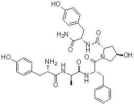CAS 登录号：102029-98-1, L-酪氨酰-D-丙氨酰-L-苯丙氨酰-反式-4-羟基-L-脯氨酰-L-酪氨酰胺