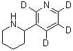 CAS 登录号：1020719-08-7, 5-(2-哌啶基)吡啶-2,3,4,6-d<sub>4</sub>
