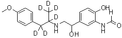 CAS # 1020719-45-2, N-[2-Hydroxy-5-[1-hydroxy-2-[[1-[(4-methoxyphenyl)methyl-d<sub>2</sub>]ethyl-1,2,2,2-d<sub>4</sub>]amino]ethyl]phenyl]formamide