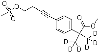 CAS # 1020719-58-7, alpha,alpha-Di(methyl-d<sub>3</sub>)-4-[4-[(methylsulfonyl)oxy]-1-butyn-1-yl]benzeneacetic acid methyl ester