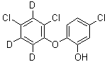 CAS # 1020719-98-5, 5-Chloro-2-(4,6-dichlorophenoxy-2,3,5-d<sub>3</sub>)phenol