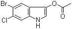 structure of CAS# 102185-48-8, 5-溴-6-氯-3-吲哚基乙酸酯