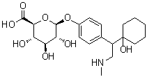 CAS 登录号：1021933-99-2, 4-[1-(1-羟基环己基)-2-(甲基氨基)乙基]苯基 beta-D-吡喃葡糖苷酸