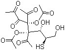 五乙酰-5-巯基葡萄糖分子结构 (CAS 10227-18-6)