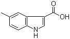 5-甲基吲哚-3-甲酸分子结构 (CAS 10242-02-1)