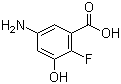 structure of CAS# 1025127-32-5, 5-氨基-2-氟-3-羟基苯甲酸