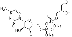 structure of CAS# 102601-56-9, 胞苷-5'-二磷酸甘油酯二钠盐