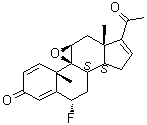 CAS 登录号：1027011-64-8, (6alpha,9beta,11beta)-9,11-环氧-6-氟孕甾-1,4,16-三烯-3,20-二酮