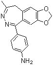 CAS # 102771-26-6, GYKI 52466, 4-(8-Methyl-9H-1,3-dioxolo[4,5-h][2,3]benzodiazepin-5-yl)benzenamine