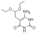 structure of CAS# 102879-75-4, 6-氨基-5-(2,2-二乙氧基乙基)-2,4(1H,3H)-嘧啶二酮