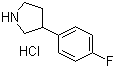 structure of CAS# 1029636-03-0, 3-(4-氟苯基)吡咯烷盐酸盐