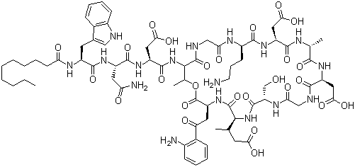 structure of CAS# 103060-53-3, 达托霉素