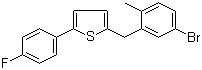 structure of CAS# 1030825-20-7, 2-[(5-溴-2-甲基苯基)甲基]-5-(4-氟苯基)噻吩