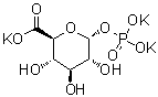 CAS # 103213-29-2, alpha-D-Glucopyranuronic acid 1-(dihydrogen phosphate) tripotassium salt
