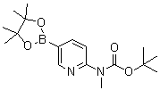 structure of CAS# 1032758-87-4, N-[5-(4,4,5,5-四甲基-[1,3,2]二氧杂环戊硼烷-2-基)吡啶-2-基]-N-甲基氨基甲酸叔丁酯