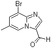 structure of CAS# 1033202-08-2, 8-溴-6-甲基咪唑并[1,2-a]吡啶-3-甲醛