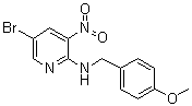 5-溴-N-[(4-甲氧基苯基)甲基]-3-硝基-2-吡啶胺分子结构 (CAS 1033202-35-5)