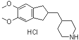 4-[(2,3-Dihydro-5,6-dimethoxy-1H-inden-2-yl)methyl]piperidine hydrochloride (1:1) molecular structure (CAS 1034439-43-4)