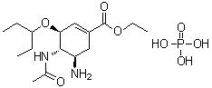 CAS # 1035895-89-6, (3S,4S,5R)-4-(Acetylamino)-5-amino-3-(1-ethylpropoxy)-1-cyclohexene-1-carboxylic acid ethyl ester phosphate