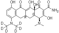 CAS # 1036070-10-6, (4S,4aS,5aR,12aS)-4-(Dimethylamino)-7-[di(methyl-d<sub>3</sub>)amino]-1,4,4a,5,5a,6,11,12a-octahydro-3,10,12,12a-tetrahydroxy-1,11-dioxo-2-naphthacenecarboxamide