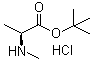 structure of CAS# 103614-40-0, N-甲基-L-丙氨酸叔丁酯盐酸盐