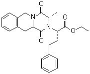CAS # 103733-49-9, Quinapril Diketopiperazine, (alphaS,3S,11aS)-1,3,4,6,11,11a-Hexahydro-3-methyl-1,4-dioxo-alpha-(2-phenylethyl)-2H-pyrazino[1,2-b]isoquinoline-2-acetic acid ethyl ester
