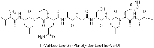 CAS # 1038400-07-5, L-Valyl-L-leucyl-L-leucyl-L-glutaminyl-L-alanylglycyl-L-seryl-L-leucyl-L-histidyl-L-alanine