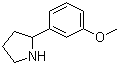 structure of CAS# 103861-77-4, 2-(3-Methoxyphenyl)pyrrolidine
