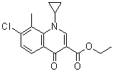 structure of CAS# 103877-51-6, 7-氯-1-环丙基-8-甲基-4-氧代-1,4-二氢-3-喹啉羧酸乙酯