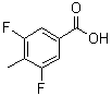 structure of CAS# 103877-76-5, 3,5-二氟-4-甲基苯甲酸