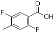 structure of CAS# 103877-80-1, 2,5-二氟-4-甲基苯甲酸