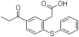 structure of CAS# 103918-73-6, 2-苯硫基-5-丙酰基苯基乙酸