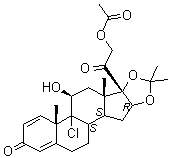 CAS # 10392-75-3, (11beta,16alpha)-21-(Acetyloxy)-9-chloro-11-hydroxy-16,17-[(1-methylethylidene)bis(oxy)]pregna-1,4-diene-3,20-dione