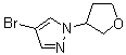 structure of CAS# 1040377-07-8, 4-Bromo-1-(tetrahydro-3-furanyl)-1H-pyrazole