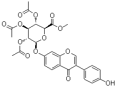 CAS # 1041134-15-9, 3-(4-Hydroxyphenyl)-4-oxo-4H-1-benzopyran-7-yl beta-D-glucopyranosiduronic acid methyl ester 2,3,4-triacetate