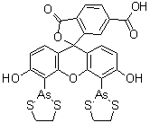 CAS # 1042084-20-7, 4',5'-Di-1,3,2-dithiarsolan-2-yl-3',6'-dihydroxy-3-oxo-spiro[isobenzofuran-1(3H),9'-[9H]xanthene]-6-carboxylic acid