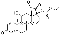structure of CAS# 104286-02-4, 泼尼松龙 17-(碳酸乙酯)酯