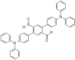 structure of CAS# 1042941-53-6, 4,4''-二(二苯基氨基)[1,1':4',1''-三联苯]-2',5'-二甲醛