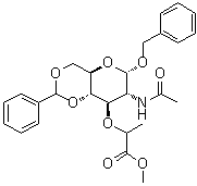 CAS 登录号：104371-51-9, N-乙酰基-1-O-(苄基)-4,6-O-(亚苄基)-alpha-胞壁酸甲酯